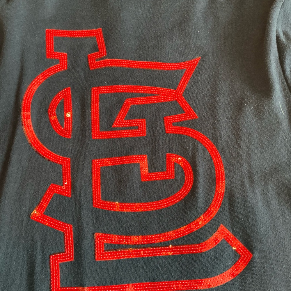 PINK Victoria's Secret St. Louis Cardinals zip  up with Red Sequin Design - Picture 3 of 4